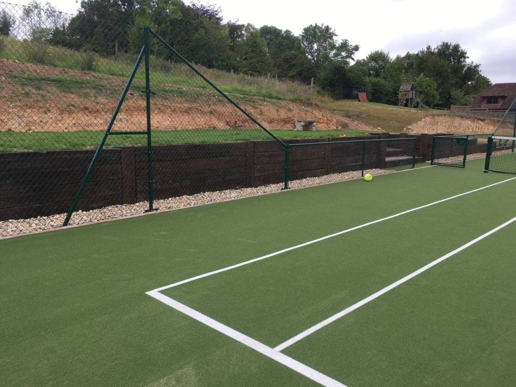 Newly construct tennis court in Sussex